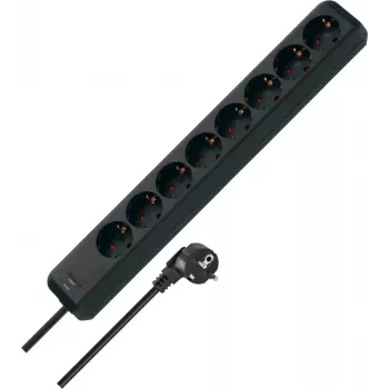 Brennenstuhl Eco-Line Power Strip 8-Way Black H05 - Power Strip