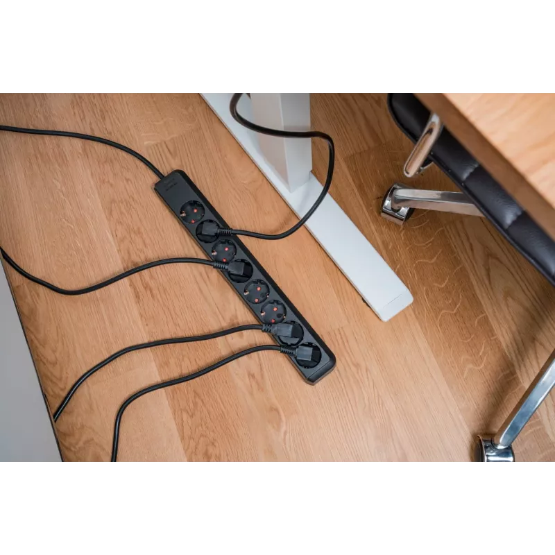 Brennenstuhl Eco-Line Power Strip 8-Way Black H05 - Power Strip