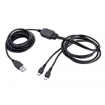 TRUST GXT 222 DUO Charge & Play kabelis 2m juodas, USB-A į Micro-USB, skirtas Xbox One valdikliams