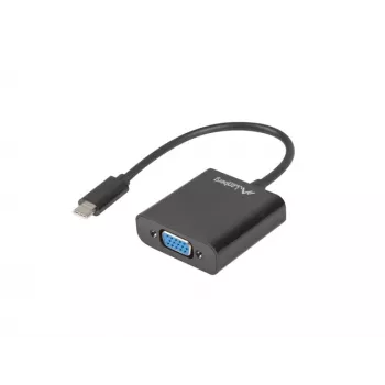 LANBERG AD-UC-VG-01 USB Type-C į VGA adapteris 15 cm juodas