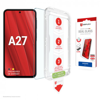 E.V.I. DISPLEX Real Glass ekrano apsauginis stiklas, skirtas Samsung Galaxy A27 5G (grūdintas stiklas, 9H, 0,33 mm, skaidrus)