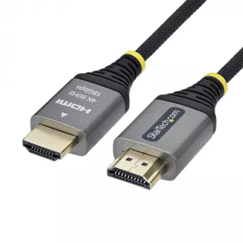 StarTech.com Premium High Speed HDMI laidas su Ethernet - 3 m - juodas ir sidabrinis - 4K 60Hz, 1440p 144Hz, 18 Gbps, HDMI 2.0, vyriškas į vyrišką
