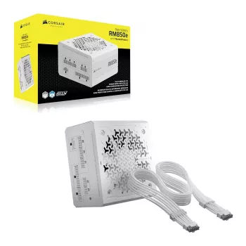 CORSAIR RMe White Series RM850e 2026 Cybenetics Platinum sertifikuotas 850W pilnai modulinis ATX maitinimo blokas