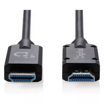 DIGITUS Armored HDMI 2.1 aktyvus optinis kabelis, 8K UHD, 20 m, juodas