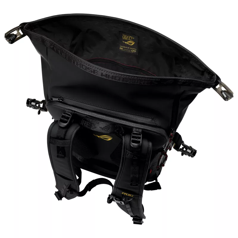 ASUS ROG Slash Backpack BP3802 Edition 20 - 16L vandeniui atspari Cordura kuprinė nešiojamam kompiuteriui iki 17,3 colio, juoda