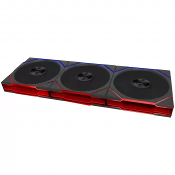 Lian Li UNI FAN TL FLEX Wireless ARGB 120 mm ventiliatoriai 3 vnt. su valdikliu – juodi