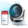 SwitchBot belaidis išmanusis cirkuliacinis ventiliatorius, 100 greičių, 90° horizontalus ir 100° vertikalus pasukimas, Bluetooth ir Wi-Fi (reikalingas Hub), baltas