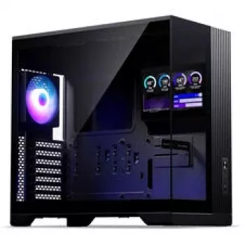 Phanteks XT V5 LCD Midi-Tower kompiuterio korpusas, ATX, 7 colių LCD, grūdintas stiklas - juoda