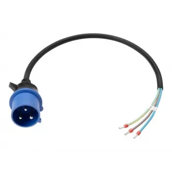 Anker SOLIX maitinimo kabelis IEC 60309 1P+N+E į atvirą galą, 32 A, 60 cm, mėlynas