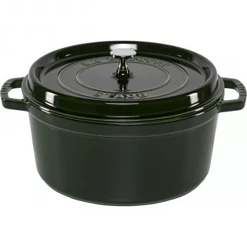 Staub La Cocotte apvalus puodas 24 cm 3,8 l baziliko žalumo emaliuotas ketus