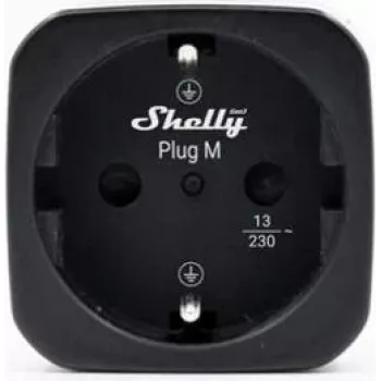 Shelly Plug M Gen3 4 vnt. išmanieji kištukai, juodi, su energijos stebėjimu, Wi-Fi ir Bluetooth