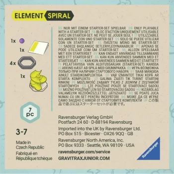 RAVENSBURGER GraviTrax Junior - Element Spirale plėtinio rinkinys - spiralinis takelis nuo 3 metų