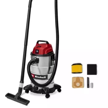 Einhell TC-VC 3055 S 30 L šlapio ir sauso valymo dulkių siurblys, 950 W, nerūdijančio plieno bakas, pūtimo funkcija