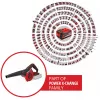 Einhell Power X-Change belaidis pūtikas TE-CB 18/270 Li - Solo (18 V, raudonas/juodas, be akumuliatoriaus)