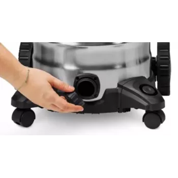 Einhell TC-VC 3055 SA šlapio ir sauso valymo dulkių siurblys su maitinimo lizdu, 55L nerūdijančio plieno talpa, 1500W