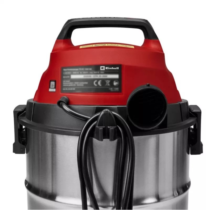 Einhell TC-VC 3055 SA šlapio ir sauso siurbimo dirbtuvių dulkių siurblys su elektros lizdu, 30 L