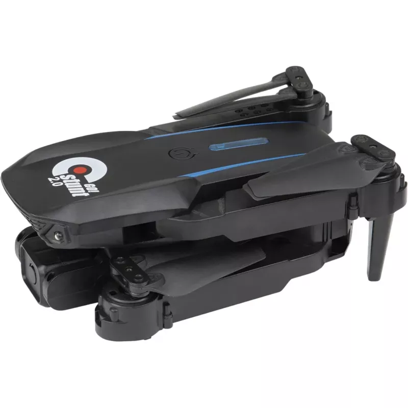 Revell RC Quadrocopter GO! Stunt 2.0 - 2,4 GHz 4 kanalų paruoštas skrydžiui dronas su 6 ašių giroskopu, be galvos režimu, 360° saltais, LED žibintais, 3 greičio lygiais, LiPo baterija, nuo 8 metų