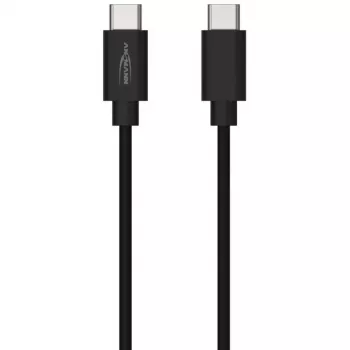 ANSMANN USB-C į USB-C duomenų ir įkrovimo laidas 2m juodas 60W PD