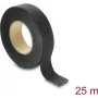 Delock Fabric Tape 25 m x 19 mm, ranka plėšiama, lipni juosta, juoda