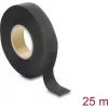 Delock Fabric Tape 25 m x 19 mm plyšimui atspari lipni juosta, juoda