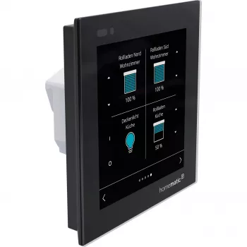 Homematic IP Glass Display sieninis termostatas (HmIP-WGD) - juodas