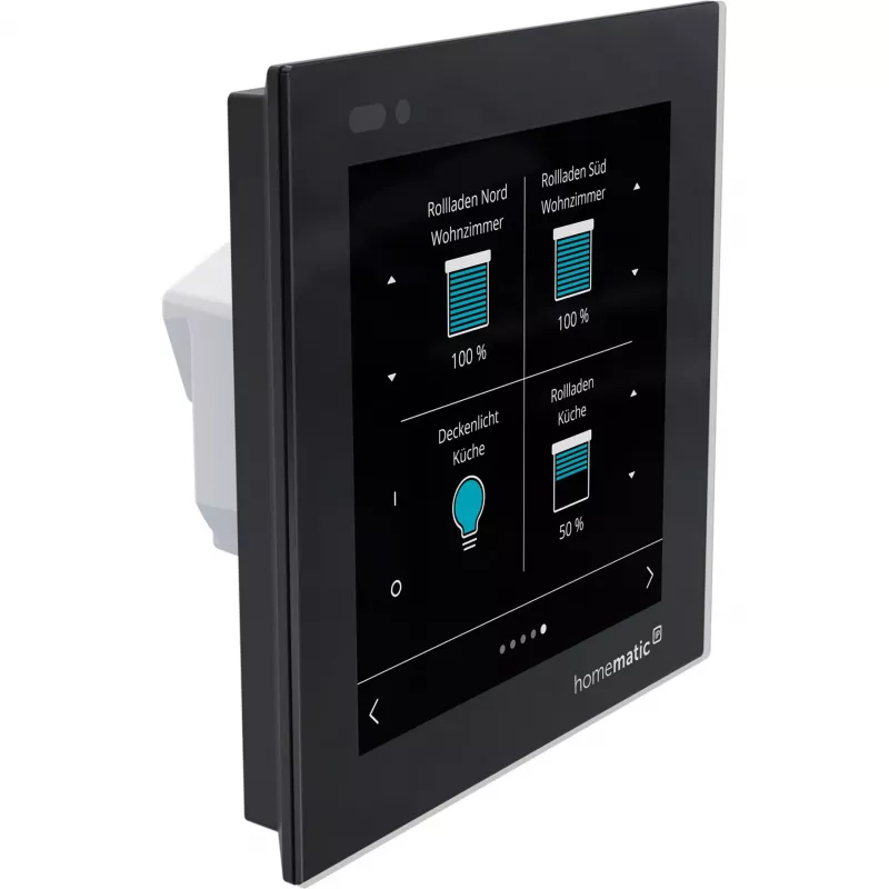 Homematic IP Glass Display sieninis termostatas (HmIP-WGD) - juodas
