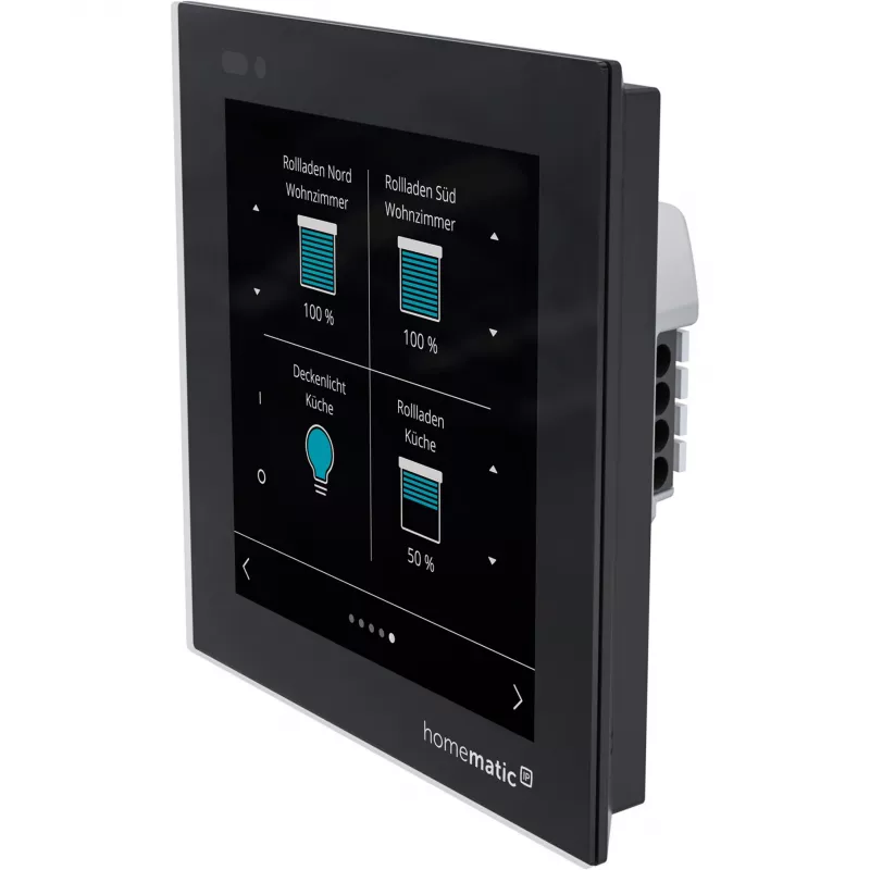 Homematic IP Glass Display sieninis termostatas (HmIP-WGD) - juodas