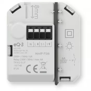 Homematic IP įmontuojamas jungiklio pavara su mygtuko įvestimi (6 A)