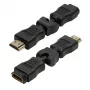 LogiLink HDMI stačiu kampu 270° adapteris, vyriškas į moterišką, 4K 60Hz