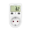 LogiLink energijos sąnaudų matuoklis, 1,5 colio LCD ekranas, vieno tarifo, Schuko kištukas, baltas