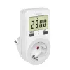 LogiLink energijos sąnaudų matuoklis, 1,5 colio LCD ekranas, vieno tarifo, Schuko kištukas, baltas