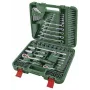 BOSCH POWERTOOLS 134 dalių DIY įrankių rinkinys žaliame dėkle su rankiniais įrankiais, antgaliais, tvirtinimo detalėmis ir priedais