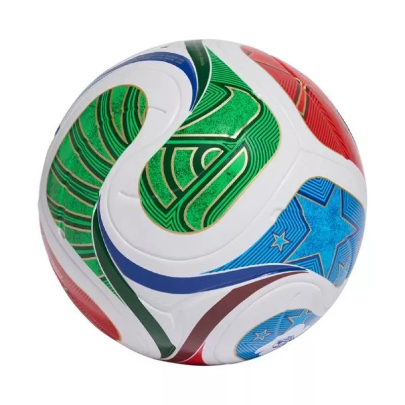 adidas World Cup 26 Trionda League futbolo kamuolys, 5 dydis, baltas/juodas/saulės raudonas JD8045