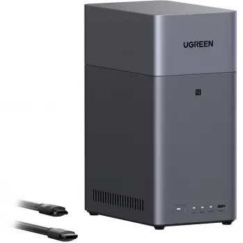 UGREEN DH2300 komplektas su 2x Seagate IronWolf NAS 4TB CMR (juoda)