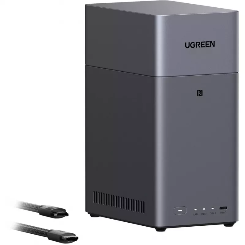 UGREEN DH2300 komplektas su 2x Seagate IronWolf NAS 4TB CMR (juoda)