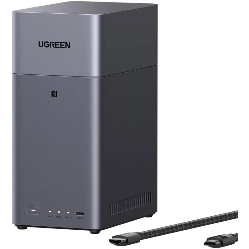 UGREEN DH2300 komplektas su 2x Seagate IronWolf NAS 4TB CMR (juoda)