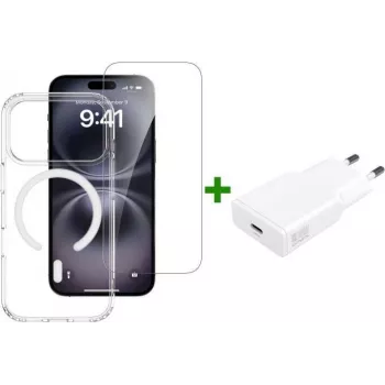 4SMARTS 3-in-1 Premium Starter Set, skirtas Apple iPhone 18 Pro / 17 Pro MagSafe