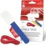 LABEL THE CABLE LTC 2630-10 Daugkartiniai lipdukų kabelių raiščiai, įvairių dydžių ir spalvų, 10 vnt.
