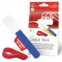 LABEL THE CABLE LTC 2630-30 Daugkartiniai kabelių raiščiai su etiketėmis, 30 vnt. mišrus rinkinys