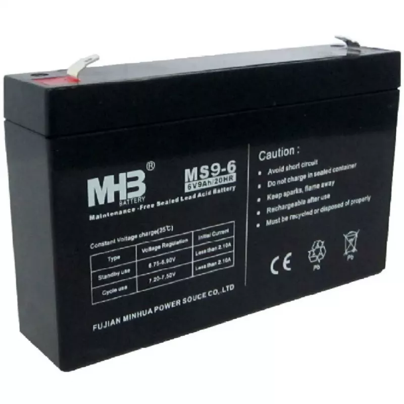 PowerWalker Battery MHB MS9-6 6V 9Ah sandarus švino rūgšties akumuliatorius UPS sistemoms
