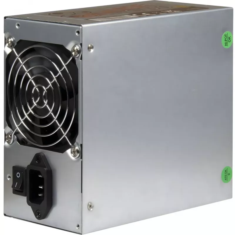 Inter-Tech HA-600AA2-Rev 600W ATX maitinimo blokas - juodas, nemodulinis, 120mm ventiliatorius
