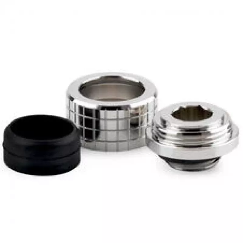 Thermal Grizzly DeltaMate kompresinė jungtis, žalvaris – blizgus nikelis, 14 mm kietiems vamzdeliams, G1/4 inch sriegis