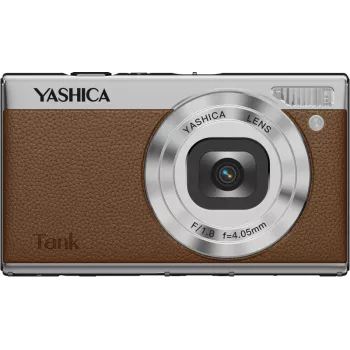 Yashica Tank Compact Brown 35mm juostinis fotoaparatas su įmontuota blykste
