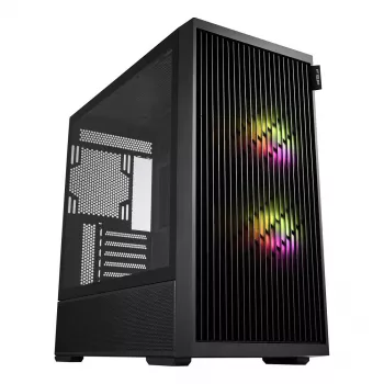 Fortron M330 Mini bokšto kompiuterio korpusas su grūdintu stiklu, juodas