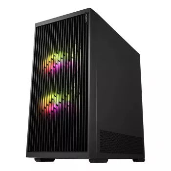 Fortron M330 Mini bokšto kompiuterio korpusas su grūdintu stiklu, juodas