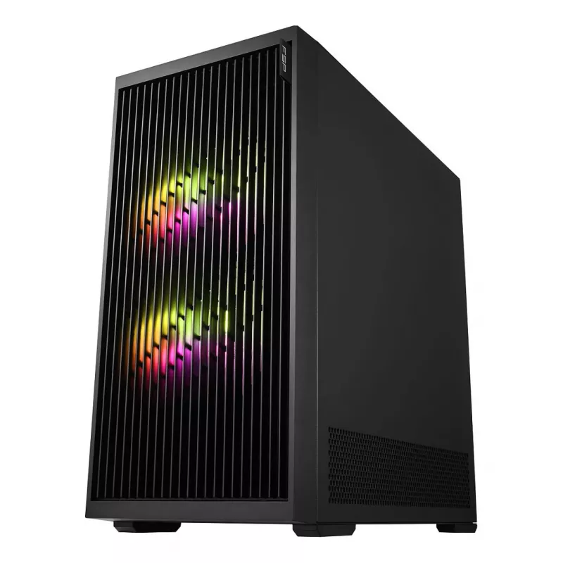 Fortron M330 Mini bokšto kompiuterio korpusas su grūdintu stiklu, juodas