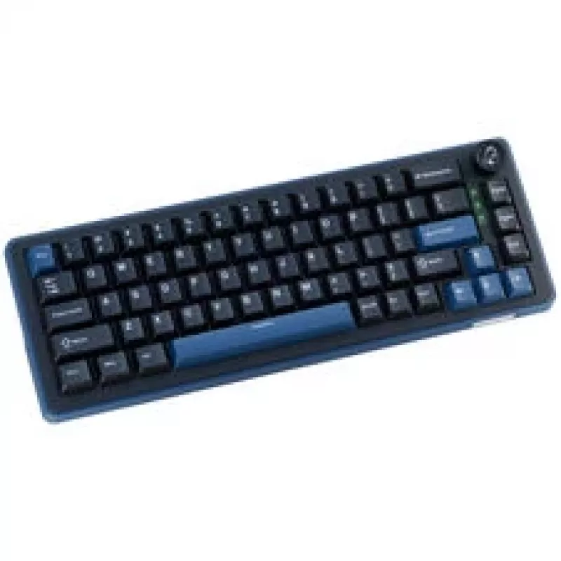 Ducky OK-M 65 mechaninė žaidimų klaviatūra, 65% formos faktorius, karštai keičiami jungikliai, RGB foninis apšvietimas, ANSI išdėstymas, KTT Baby Blue jungikliai