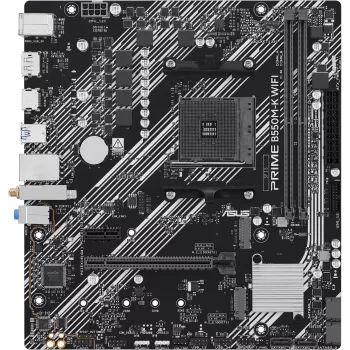 ASUS PRIME B550M-K WIFI AMD AM4 Micro-ATX pagrindinė plokštė su Wi-Fi 5, DDR4, PCIe 4.0, HDMI, VGA