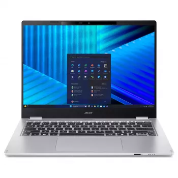 Acer TravelMate P4 P414-55-TCO-5880 14 colių Full HD verslo nešiojamas kompiuteris - Intel Core Ultra 5 225U, 16GB LPDDR5X, 512GB PCIe Gen4 SSD, Windows 11 Pro, Wi-Fi 6E, Thunderbolt 4, apšviečiama klaviatūra, pirštų atspaudų skaitytuvas