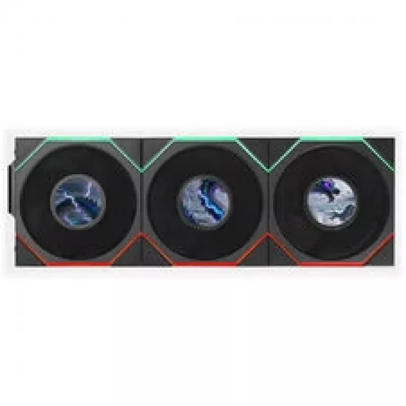 Lian Li UNI FAN TL LCD FLEX Wireless ARGB Reverse Blade 120 mm ventiliatorius 3 vnt. su valdikliu, juodas